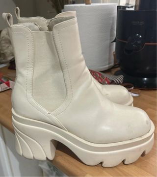 Botines plataforma beige