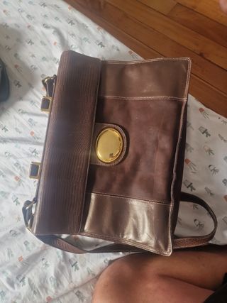 Bolso de mano marrón