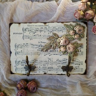 Perchero Shabby Chic Rosas