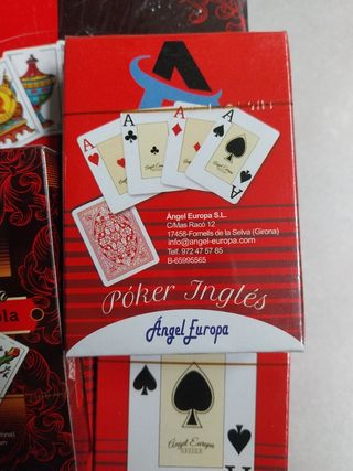 Lote Barajas cartas Española y Poker, 24 unidades