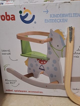 Caballo balancín madera infantil