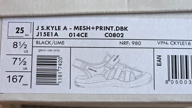 Sandalias Geox niño talla 25