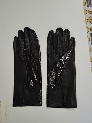 Guantes Hermès vintage negros