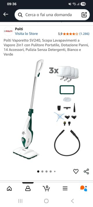 Polti Vaporetto SV240 - Scopa Lavante