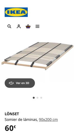 Somier Láminas LÖNNSET 90x200
