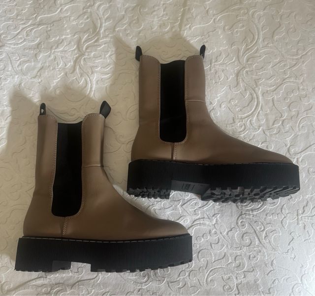 Botas H&M beige mujer