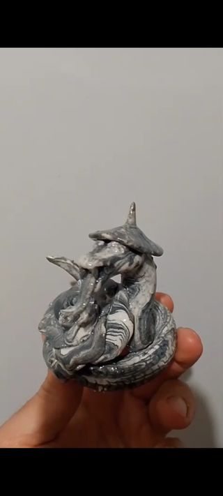 Sculture Ceramica Serpente Rosa