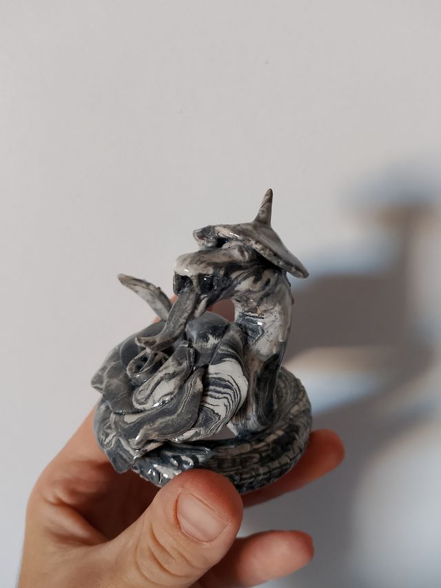 Sculture Ceramica Serpente Rosa