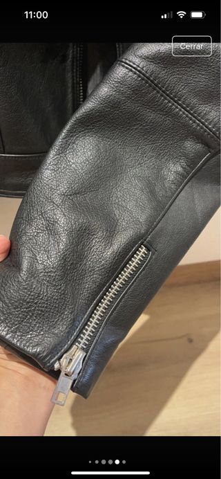 Chaqueta piel OSBIRA negra