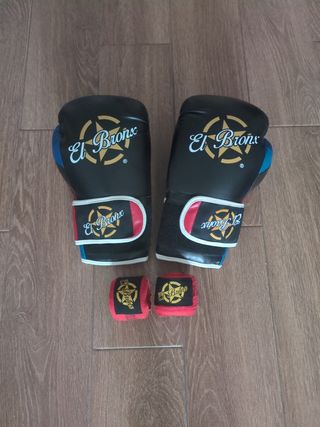Guantes boxeo El Bronx + vendas