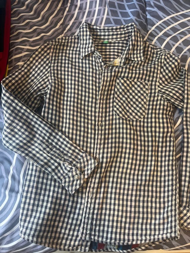 Camisa cuadros niño Benetton 7-8 años