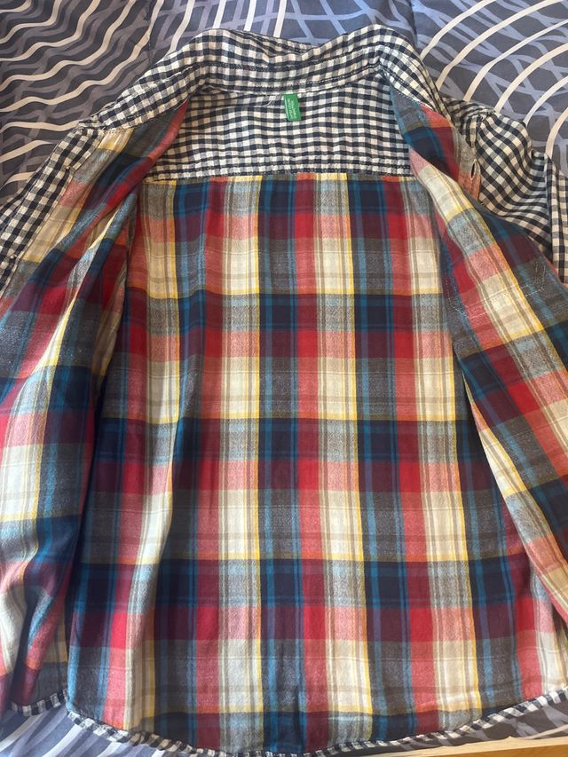 Camisa cuadros niño Benetton 7-8 años