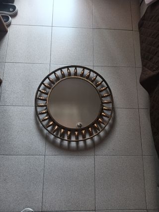 Espejo vintage dorado Ø55cm