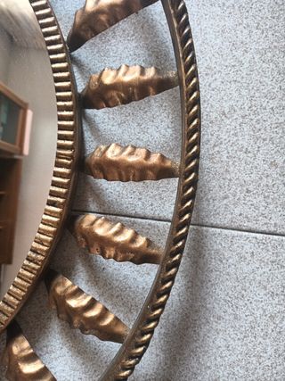 Espejo vintage dorado Ø55cm