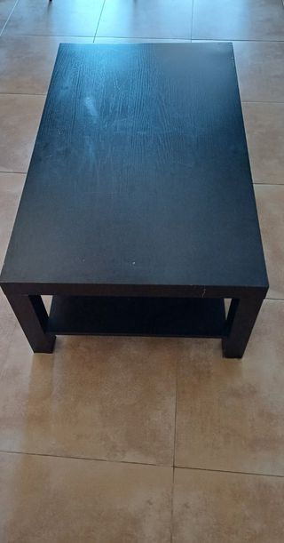 Mesa auxiliar negra 90x55 cm