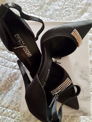 Scarpe Chiara Foscari nere con strass