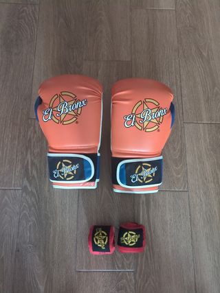 Guantes boxeo El Bronx + vendas