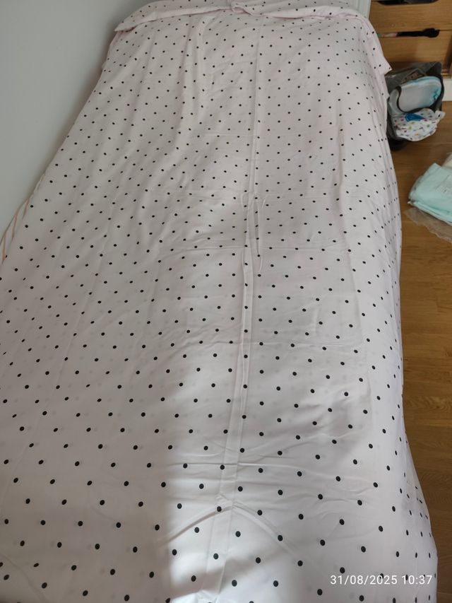 Funda nórdico 90cm - Rosa con lunares