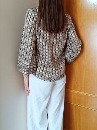 Camisa satinada estampada Zara