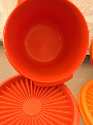 2 Ciotole Tupperware 500ml arancio e corallo