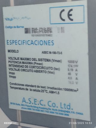 Placa solar 30W - Camper