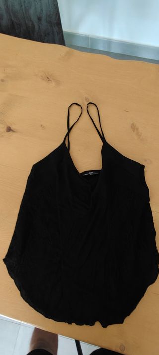 Blusa negra Zara tirantes
