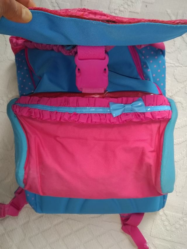 Zaino bimba rosa e azzurro