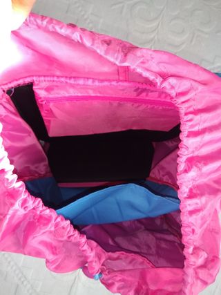 Zaino bimba rosa e azzurro