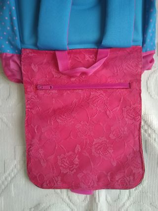 Zaino bimba rosa e azzurro
