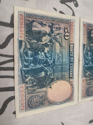 2 Billetes 50 Pesetas 1928