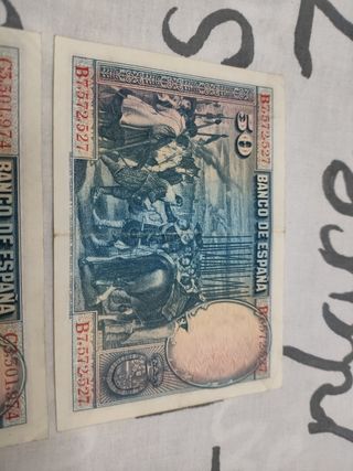 2 Billetes 50 Pesetas 1928