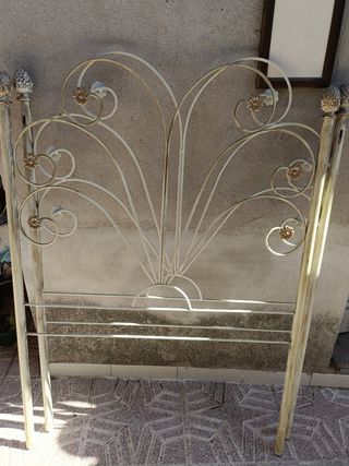 Cabeceros forja blanco-oro