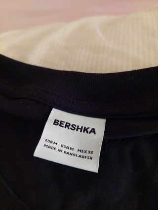 Camiseta negra Bershka M