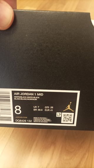 Zapatillas originales Nike Air Jordan 1 Mid blanca