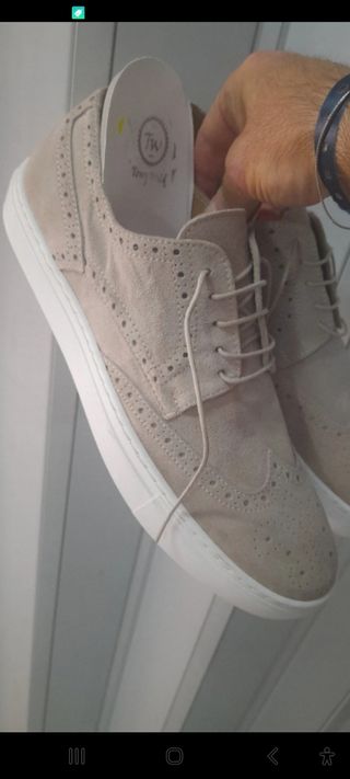 Scarpe classiche  sportive Inglesine N44 Pell beig