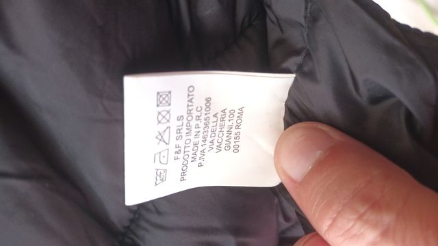 Piumino nero donna tg S