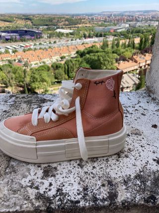 Zapatillas Converse plataforma rosa