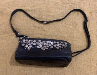 Bolso CAMPOMAGGI pequeño negro de piel