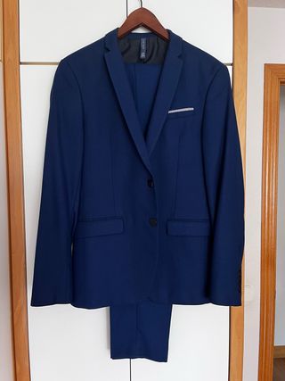 Traje Zara azul marino - talla L