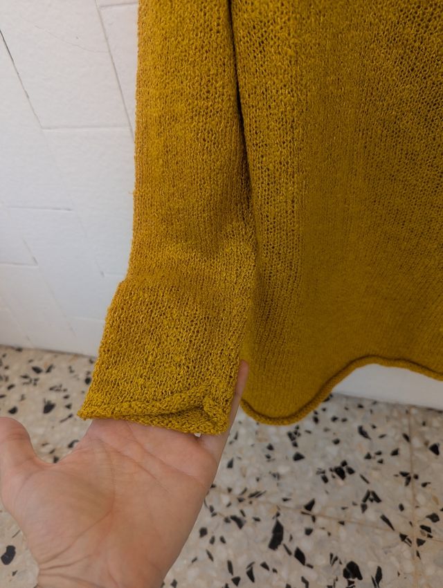 Jersey mostaza de punto