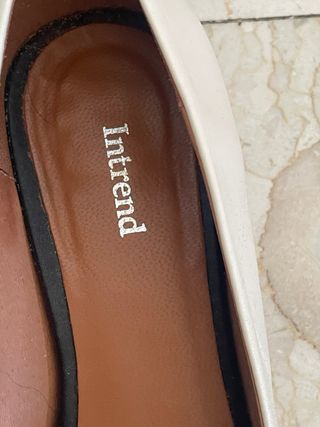 Ballerine beige con punta argento