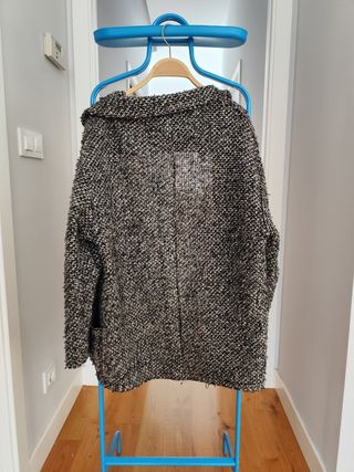 Chaquetón Pull&Bear negro-gris