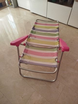 Silla playa plegable multicolor