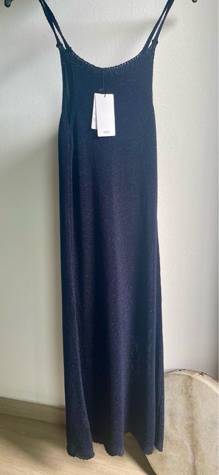 Vestido Mango azul marino - Largo Elegante