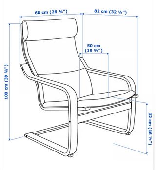 Silla Poäng IKEA gris