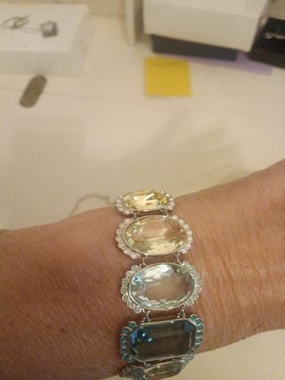 Bracciale Swarovski multicolor argento
