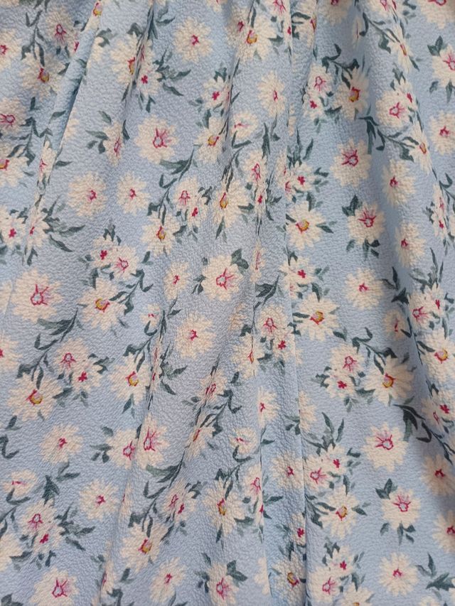 Mono azul estampado flores