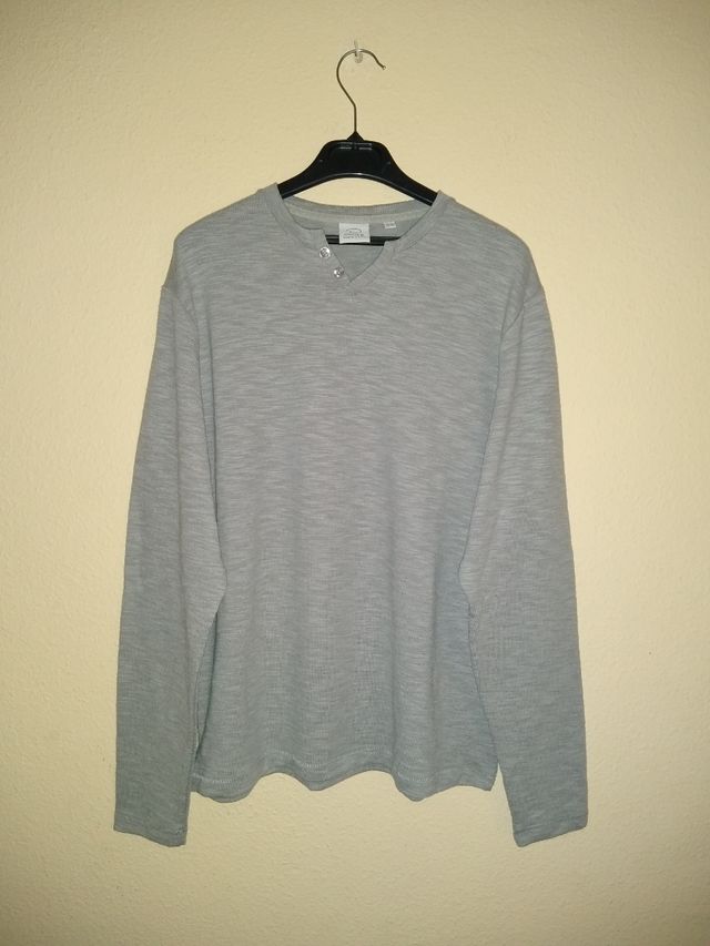 (Talla M) OSCAR DE LA RENTA Jersey Gris
