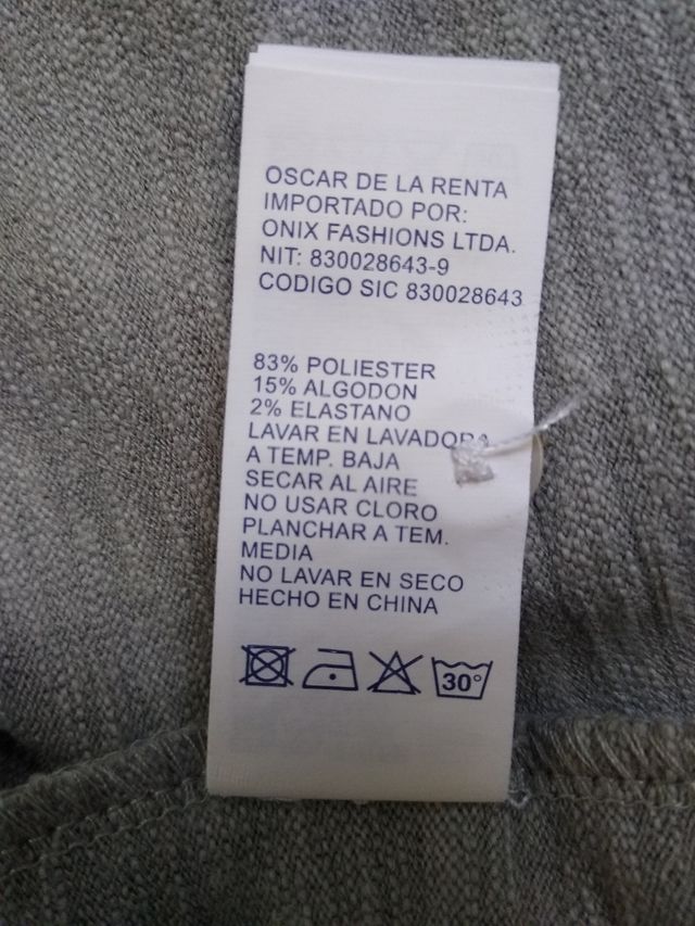 (Talla M) OSCAR DE LA RENTA Jersey Gris