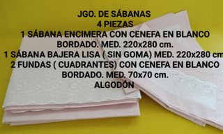 Juego sábanas algodón rosa